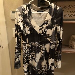 Printed long sleeve dress
